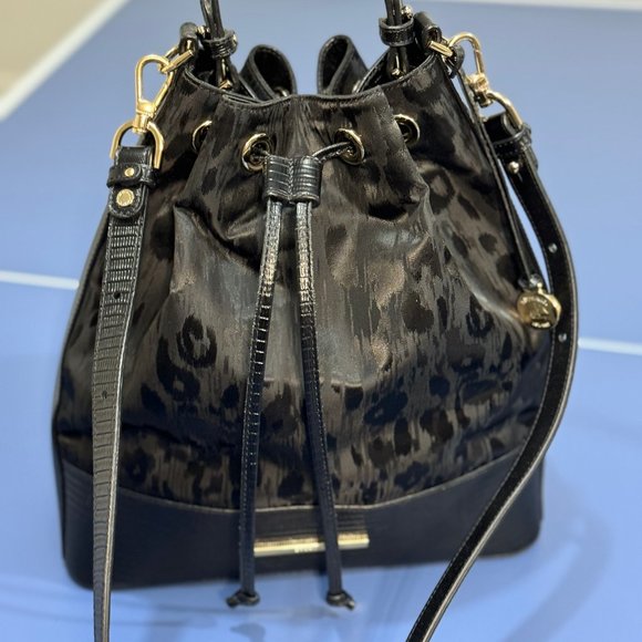Brahmin Black Selene Bucket Shoulder Bag- Used - Picture 3 of 12